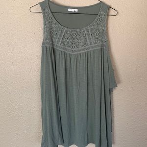 Off the shoulder green Maurices dress shirt